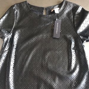Women’s leather Banana Republic top